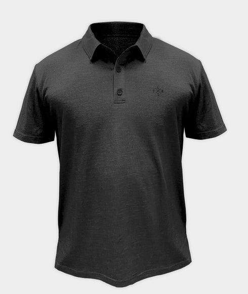 1807 | Elsk® Sc.X.Emb Wool Men'S Polo | Dark Grey